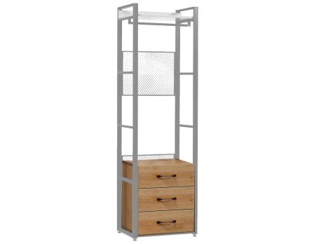 Garderoobisüsteemi 3-ne sahtliboks (60 cm, hele)
